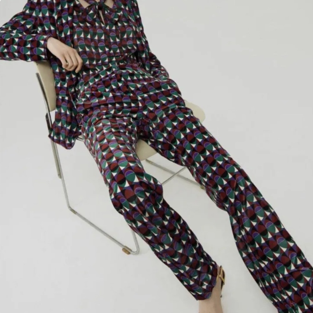 MARELLA Multicolor Geometric Trousers - Picture 3 of 11